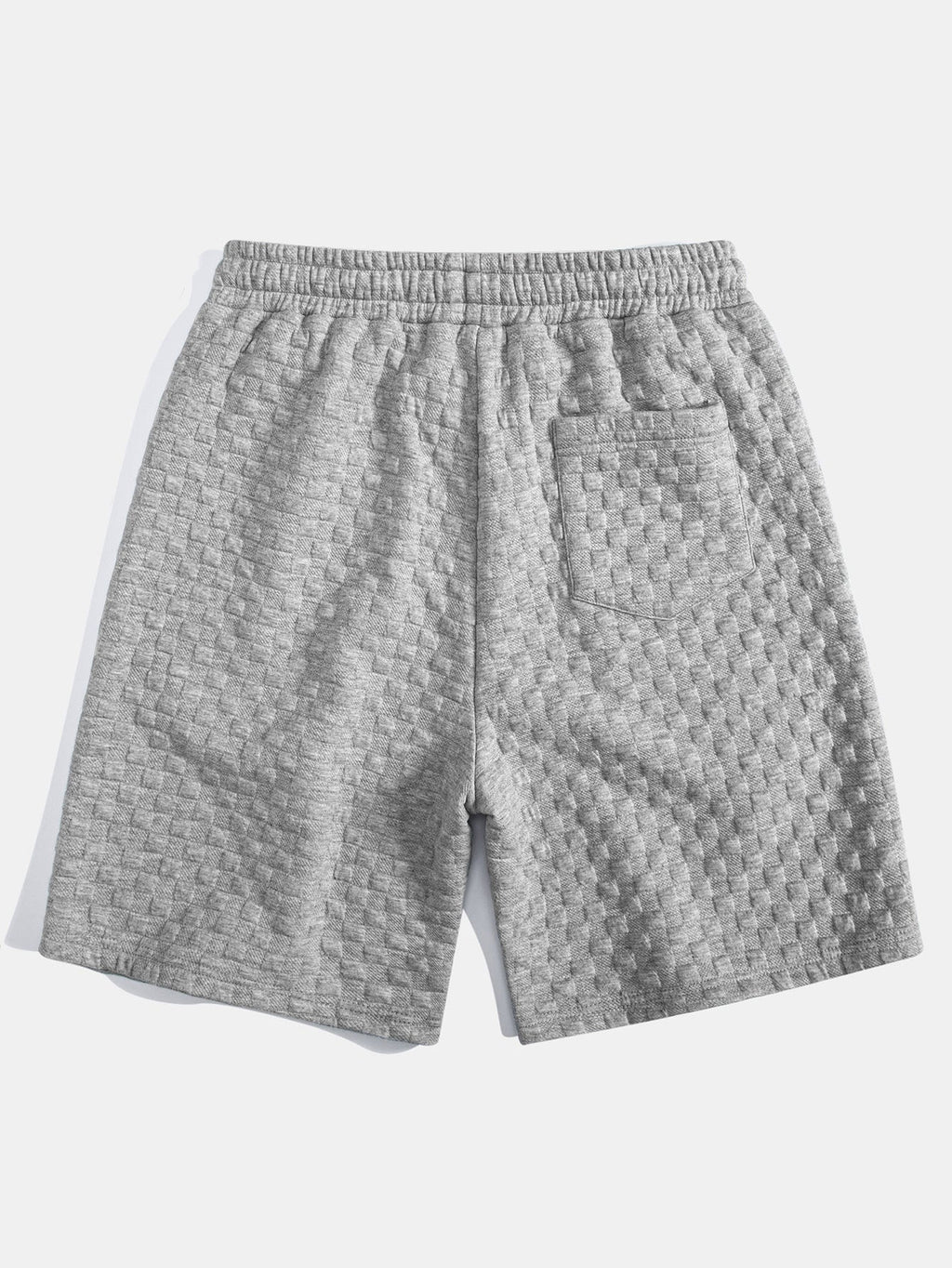 Checkerboard Jacquard  Arc Hem Hooded T-Shirt & Checkerboard Jacquard Shorts