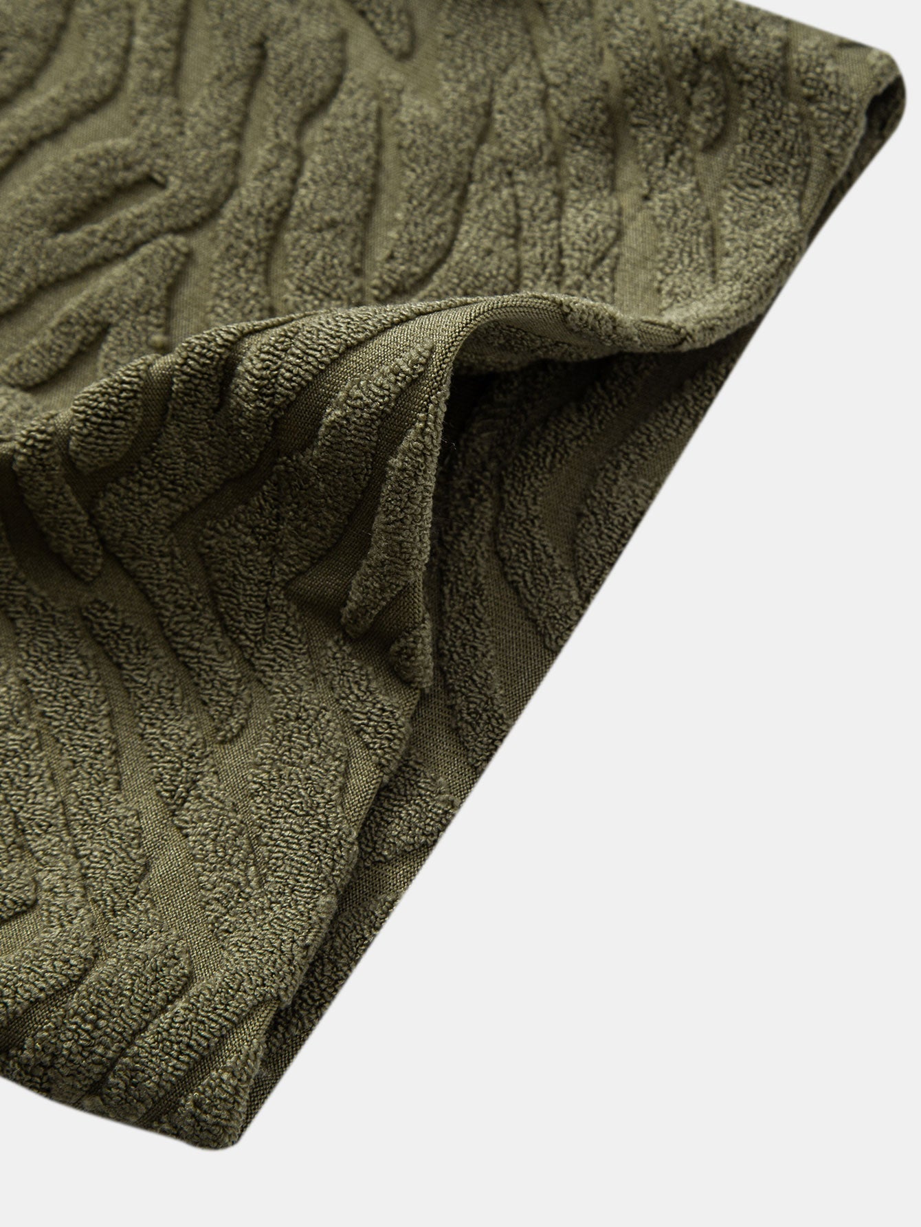 Animal Texture Terry Cuban Shirt & Straight Leg Linen Pants