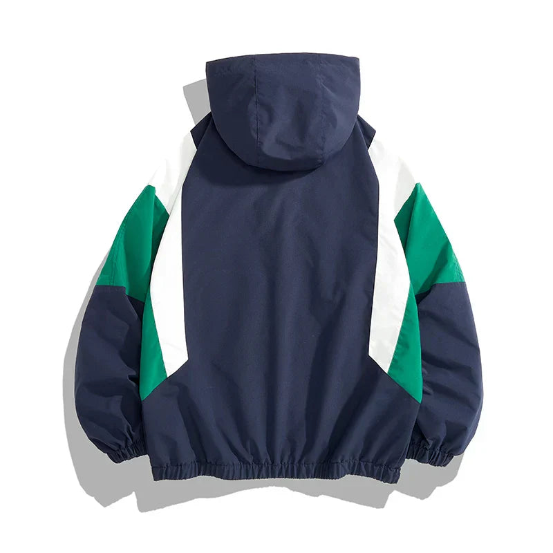 Trendy Colored Hooded Jacket