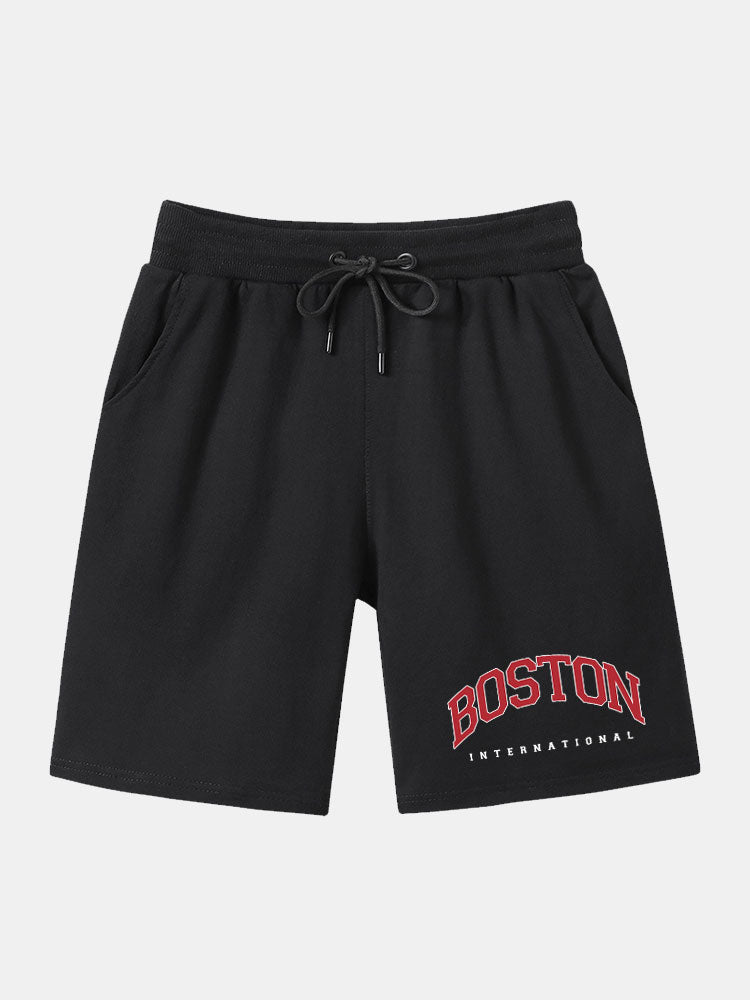 Boston Print T-Shirt & Shorts