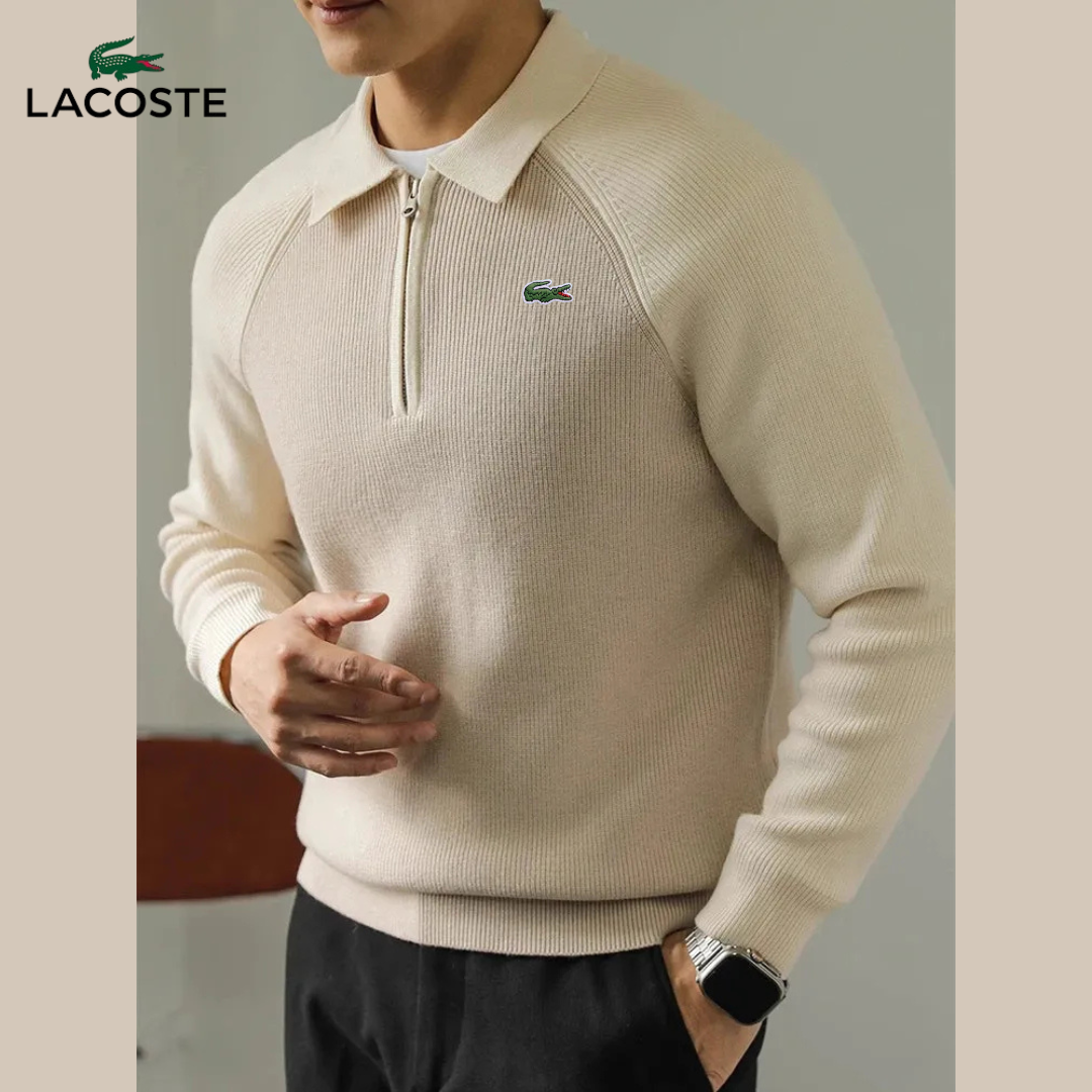 Pull zippé en maille pour homme – Élégance classique et confort absolu
