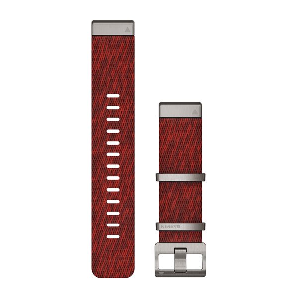 Garmin QuickFit 22mm Strap, Heathered Red Nylon 010-12738-22