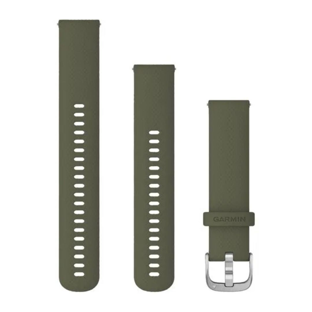 Garmin Moss Green Quick Release Silicone Strap 20mm, Quick Release, 010-12924-11