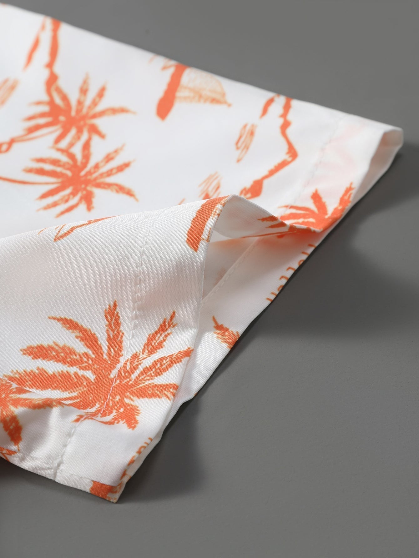 Palm Tree Print Button Up Shirt & Swim Shorts