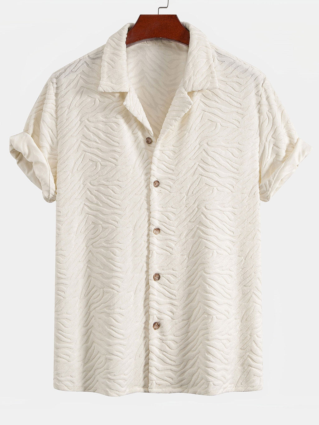 Animal Texture Terry Cuban Shirt & Shorts