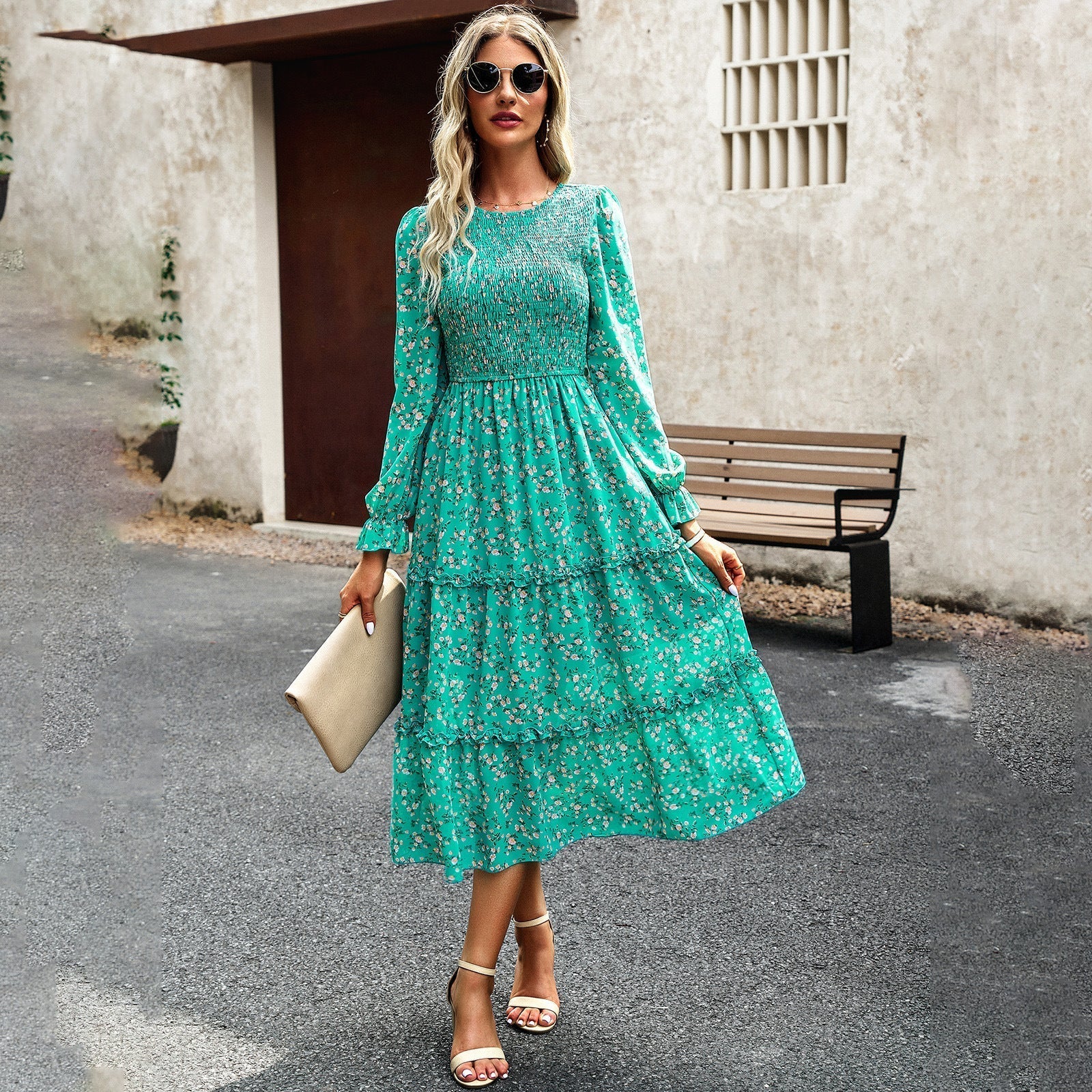 Floral Vast Long Dress