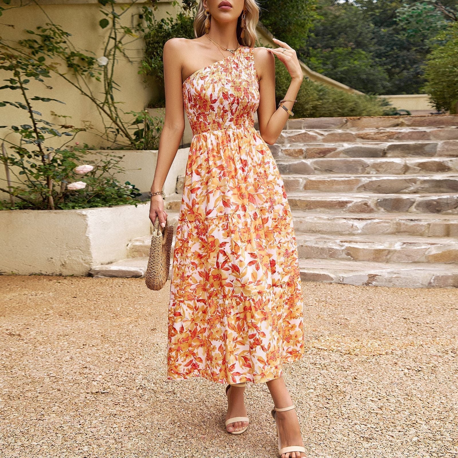 A-line Floral Dress