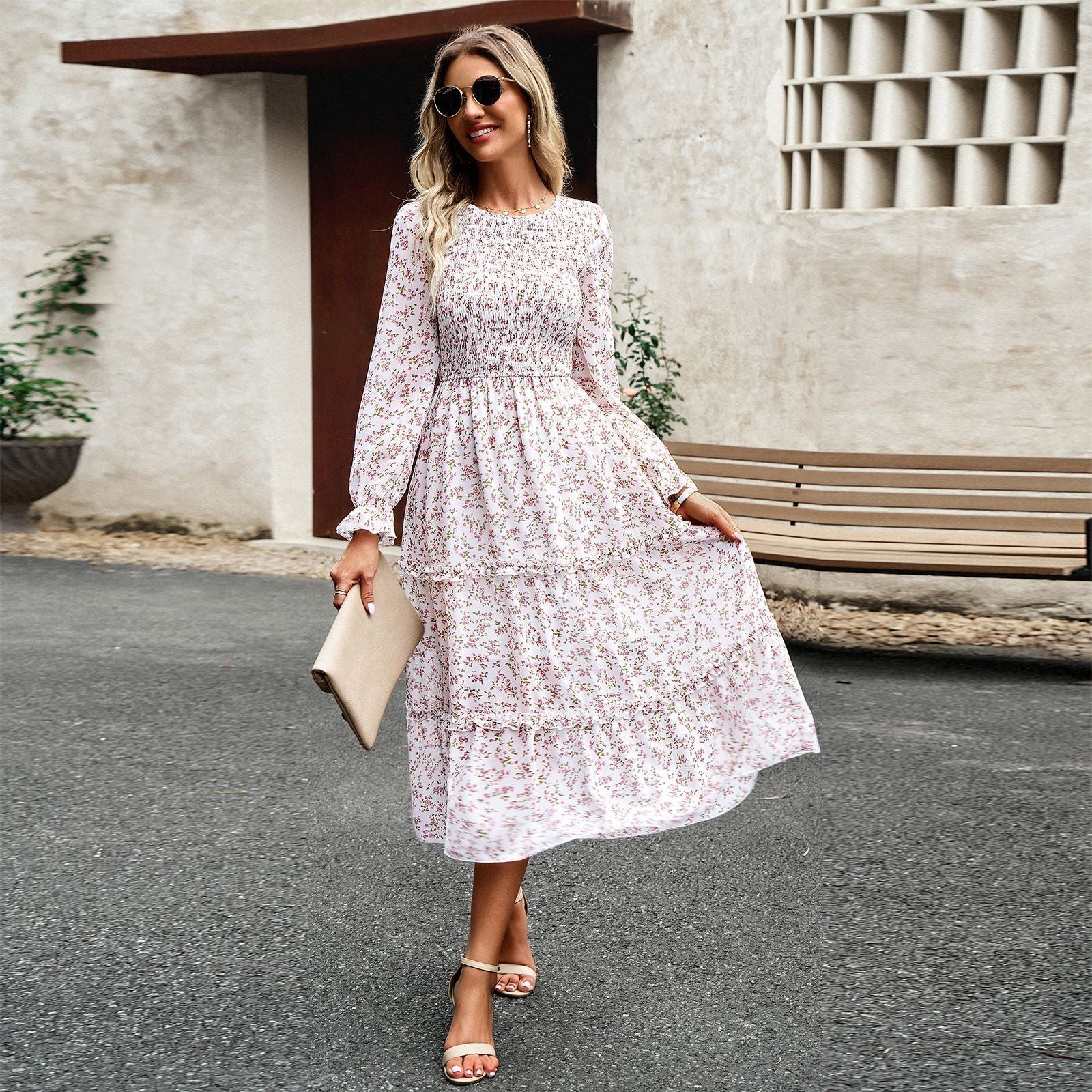 Floral Vast Long Dress