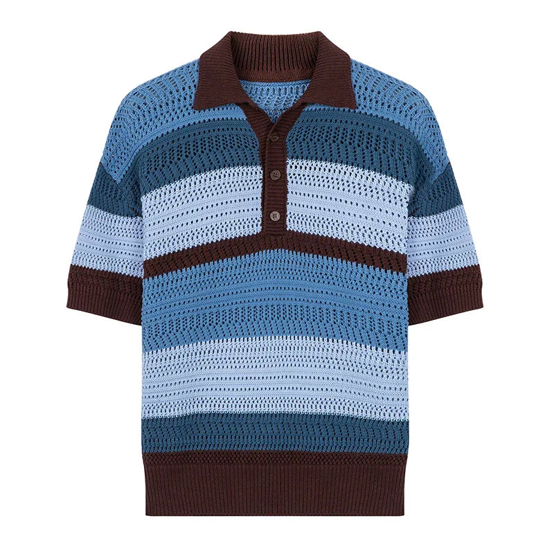 Roger de la Knitted Polo Shirt