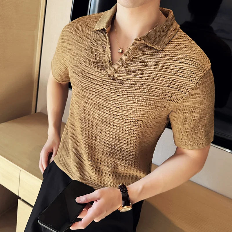 Jules Chéret Knitted Polo Shirt
