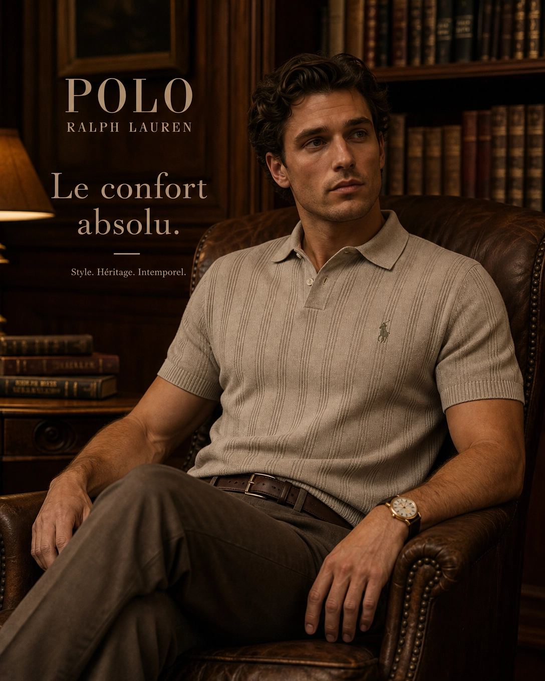 Ralph Lauren - Polo Structuré en Tricot – Élégance