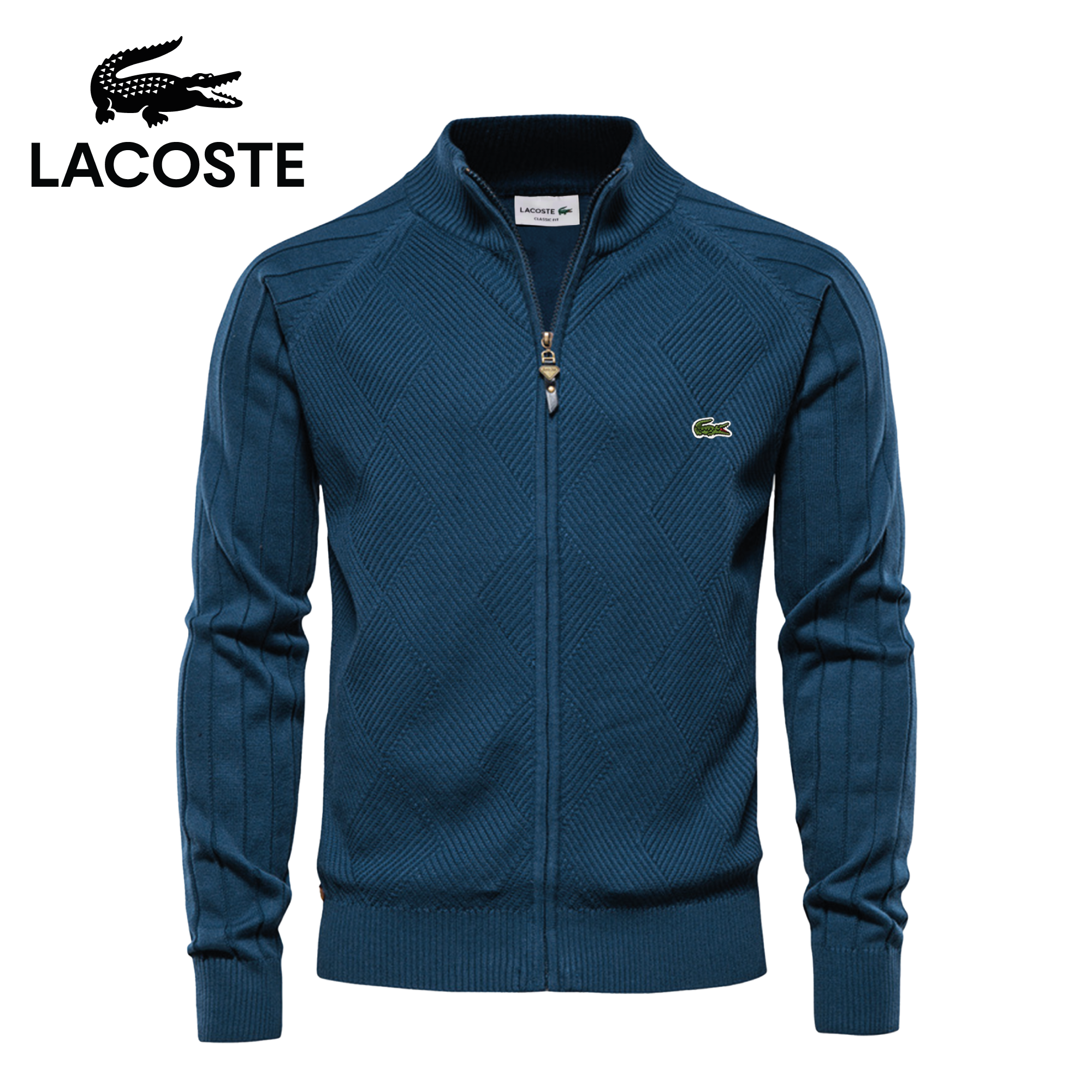 Pull Zippé Texturé LC Homme
