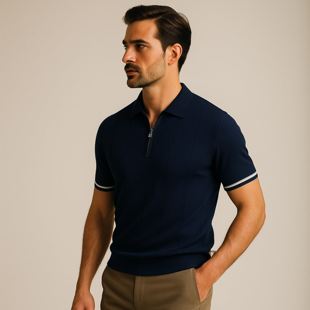 Polo Vissori demi-zip pour homme