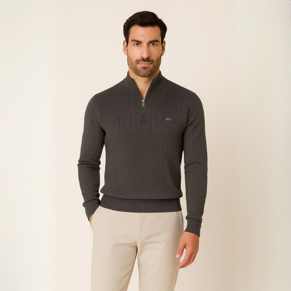 Pull Verri pour homme, col montant et fermeture éclair