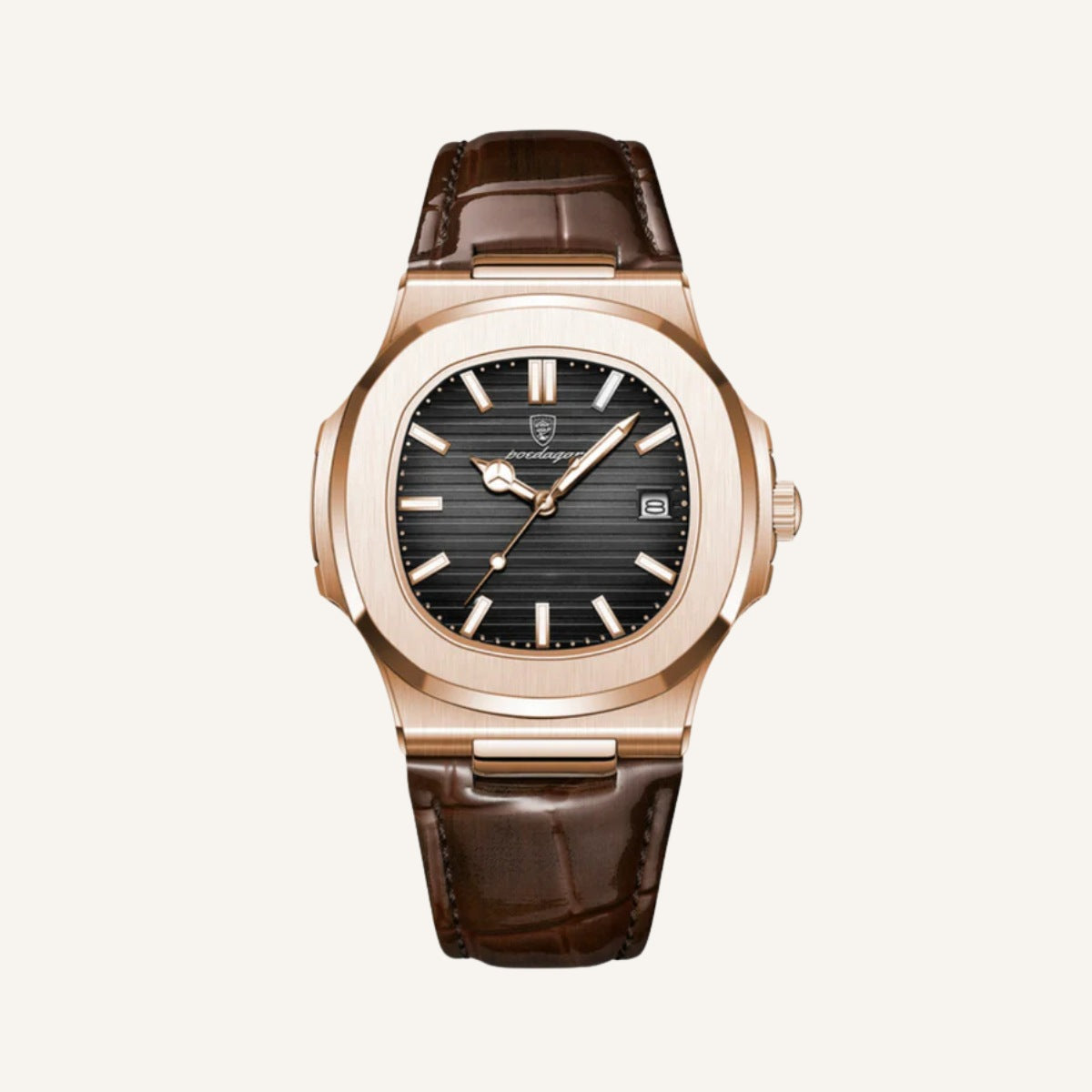 Montre Luxe Cuir Marron