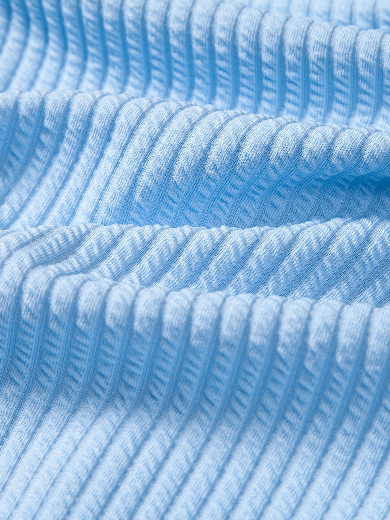 Muscle Fit Ribbed Deep Cuban Shirt & Drawstring Ribbed Shorts