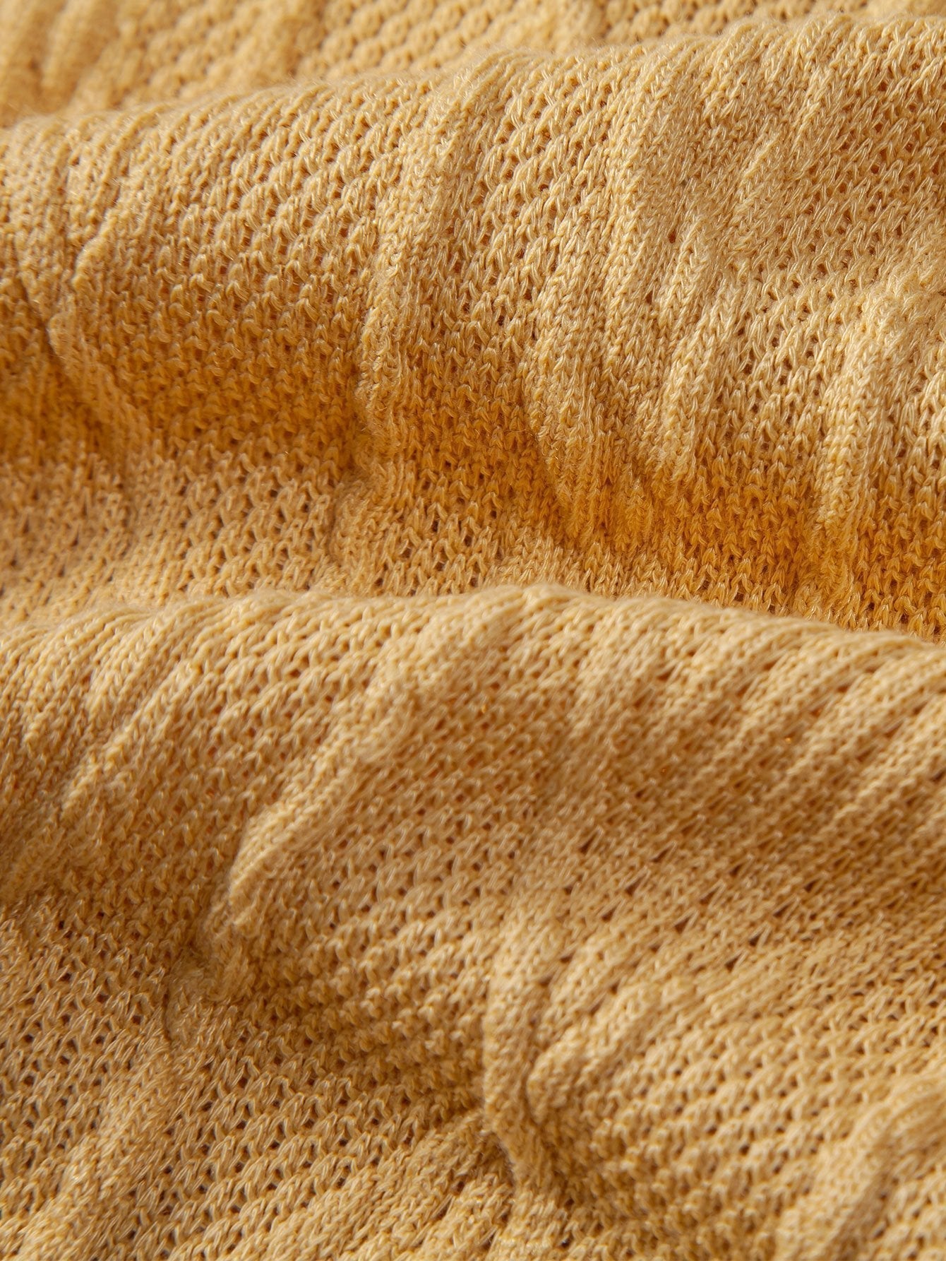 Knitted Geometric Textured Cuban Shirt & Man Mid Length Drawstring Swim Shorts