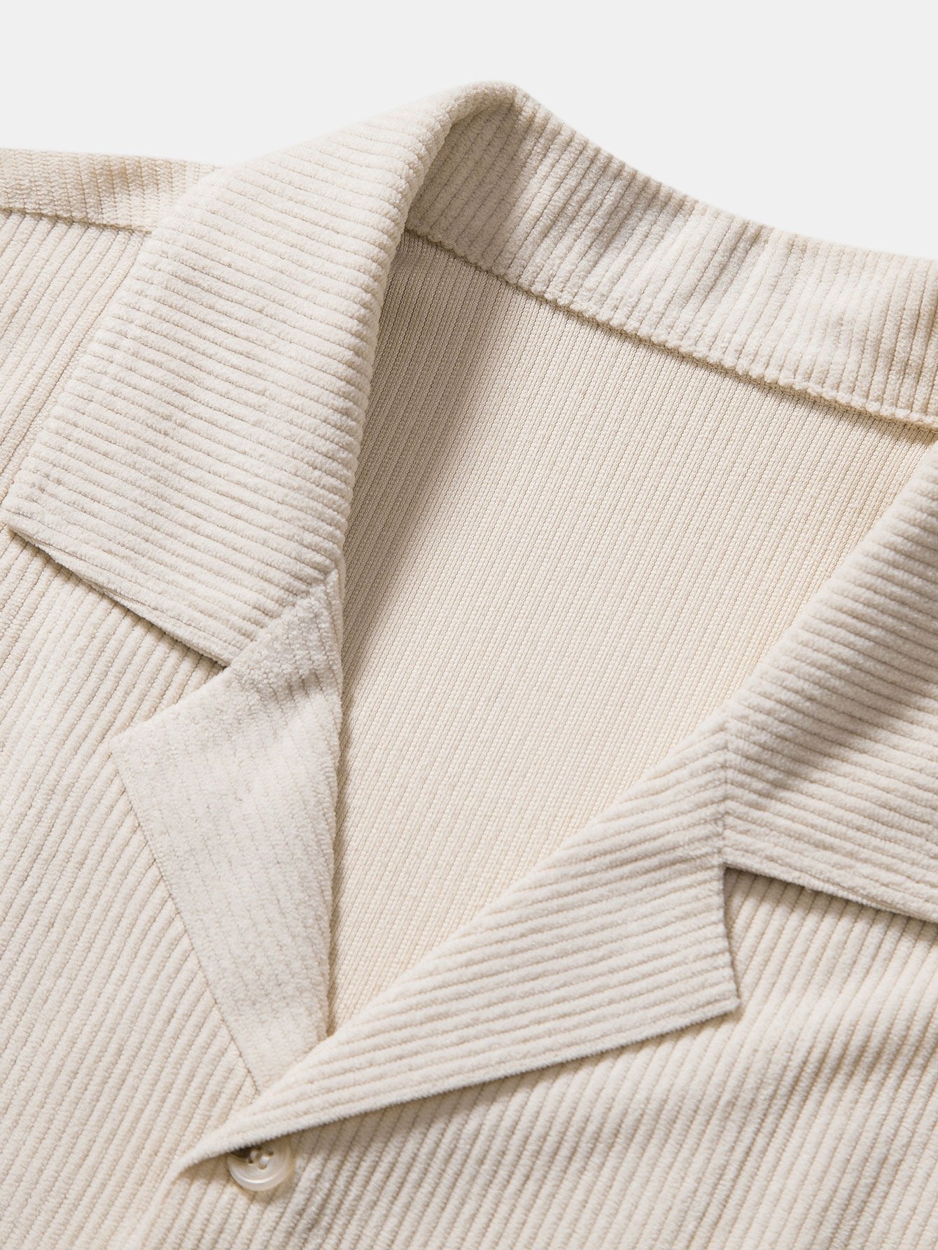 Short Sleeve Corduroy Revere Shirt & Corduroy Shorts