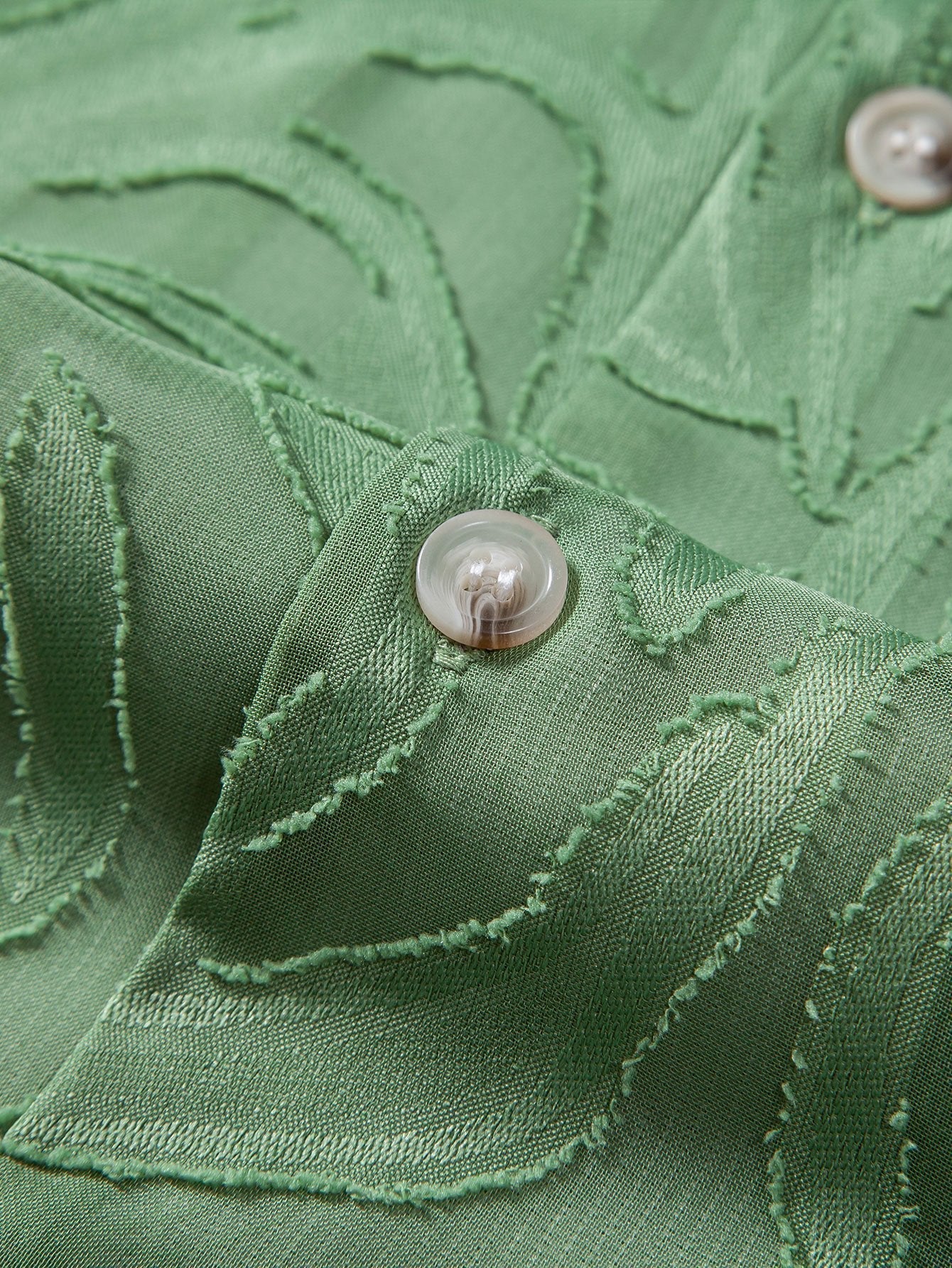 Jacquard Texture Cuban Shirt & Straight Leg Linen Pants