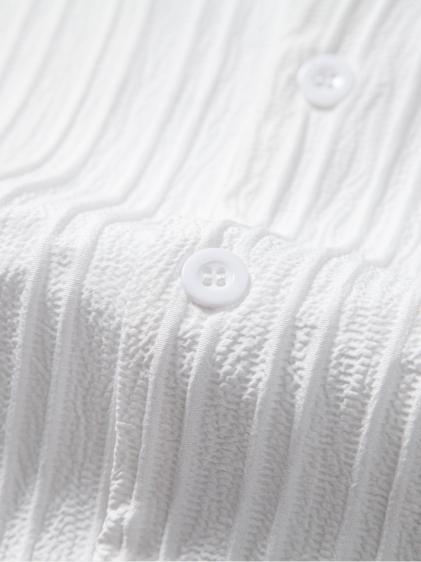 Striped Jacquard Cuban Collar Shirt & Straight Leg Pants