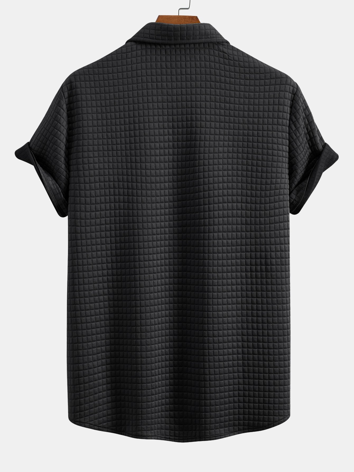 Short Sleeve Waffle Shirt & Drawstring Waffle Jogger Pants