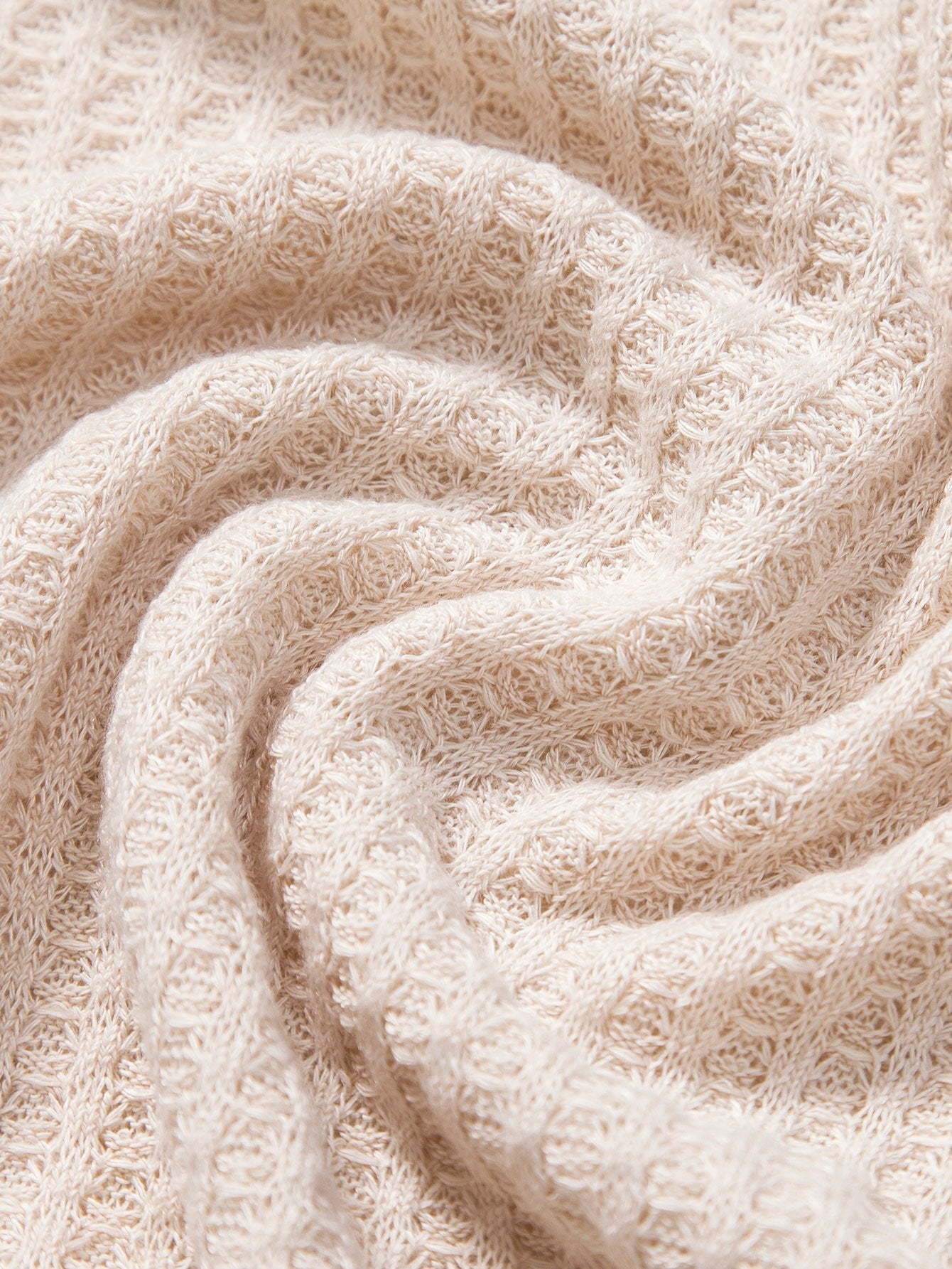 Knitted Waffle Polo Shirt & Waffle Drawstring Shorts