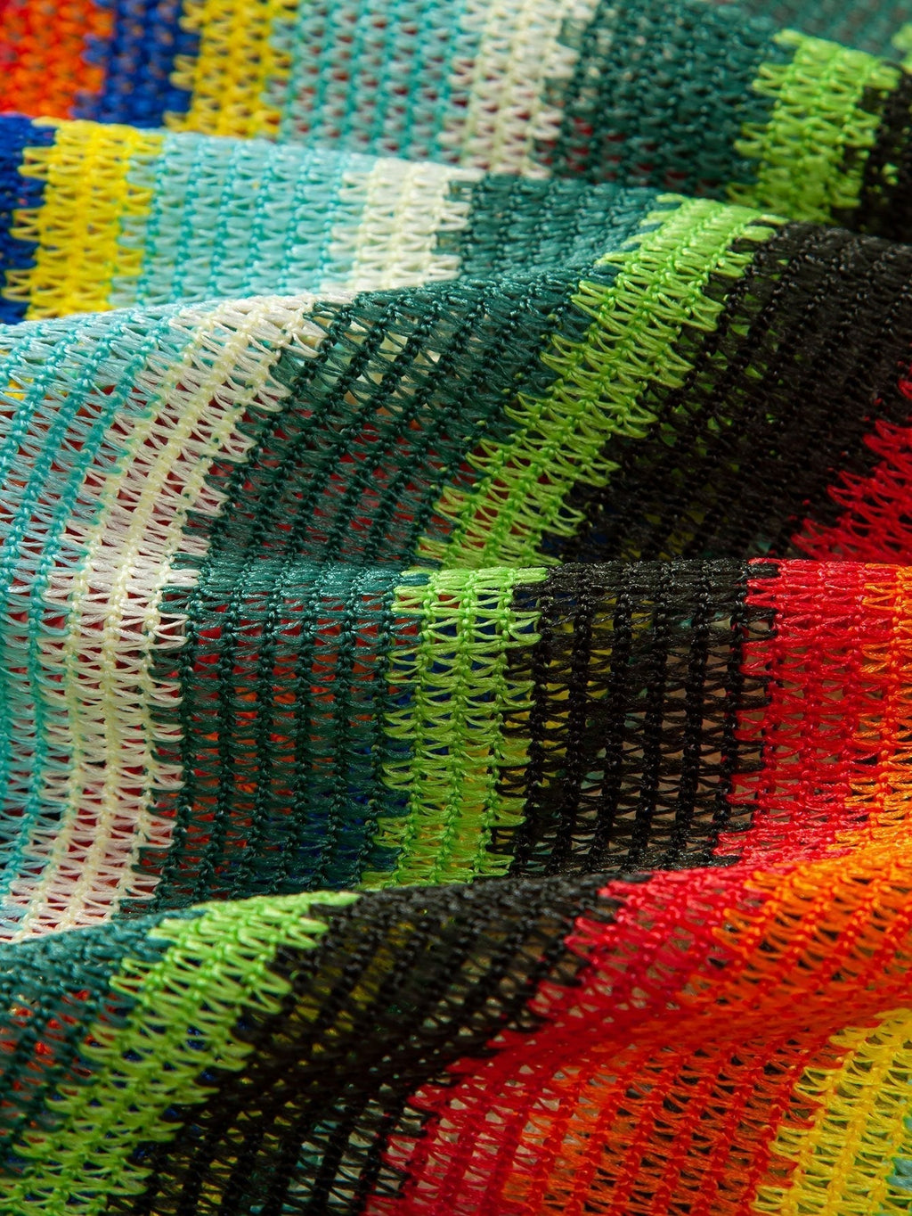 Colorful Striped Waffle Texture Cuban Shirt & Swim Shorts