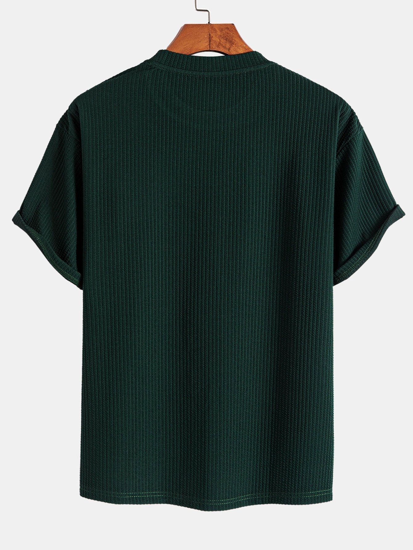 Relax Fit Ribbed T-Shirt & Drawstring Ribbed Shorts