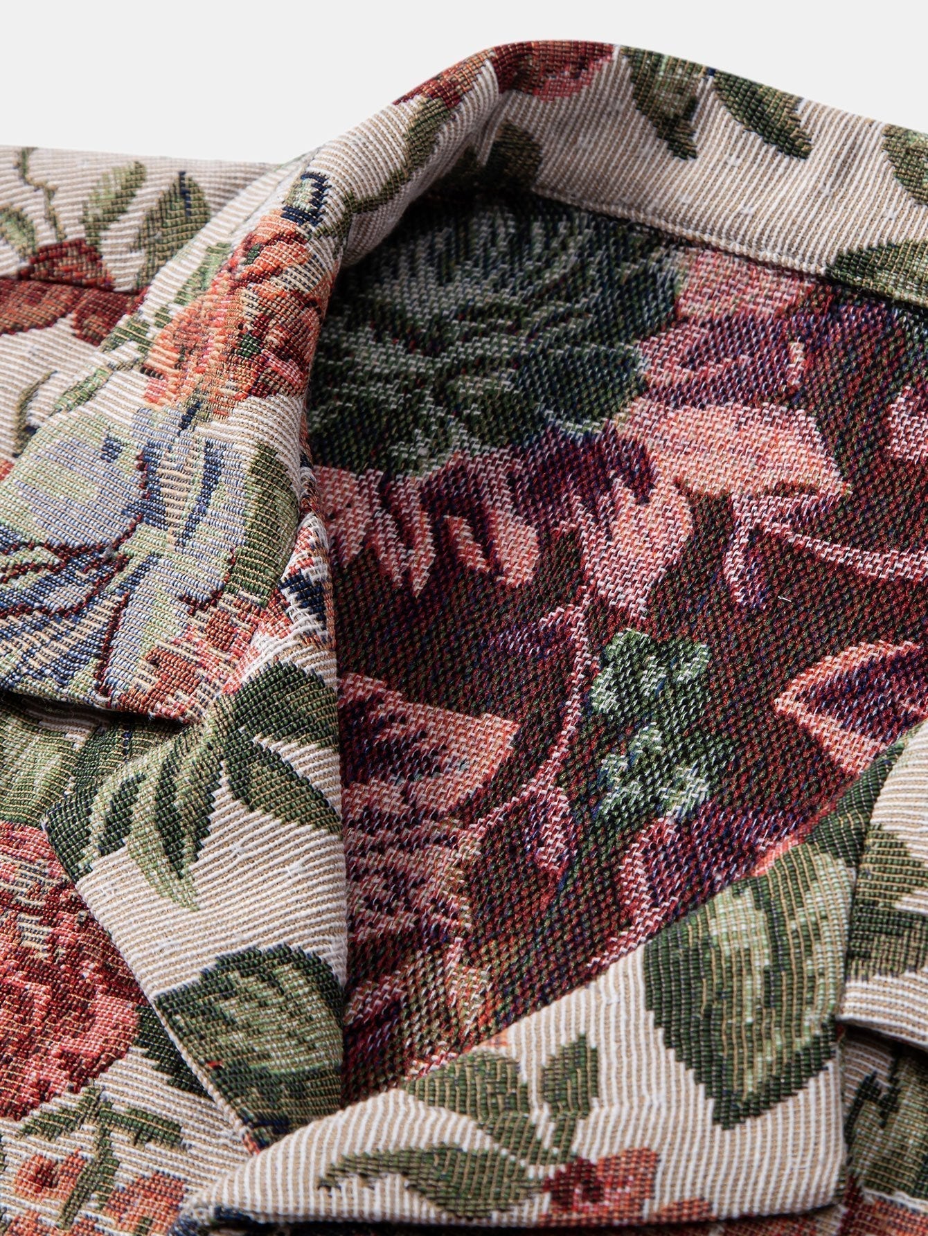 Floral Jacquard Cuban Shirt & Shorts