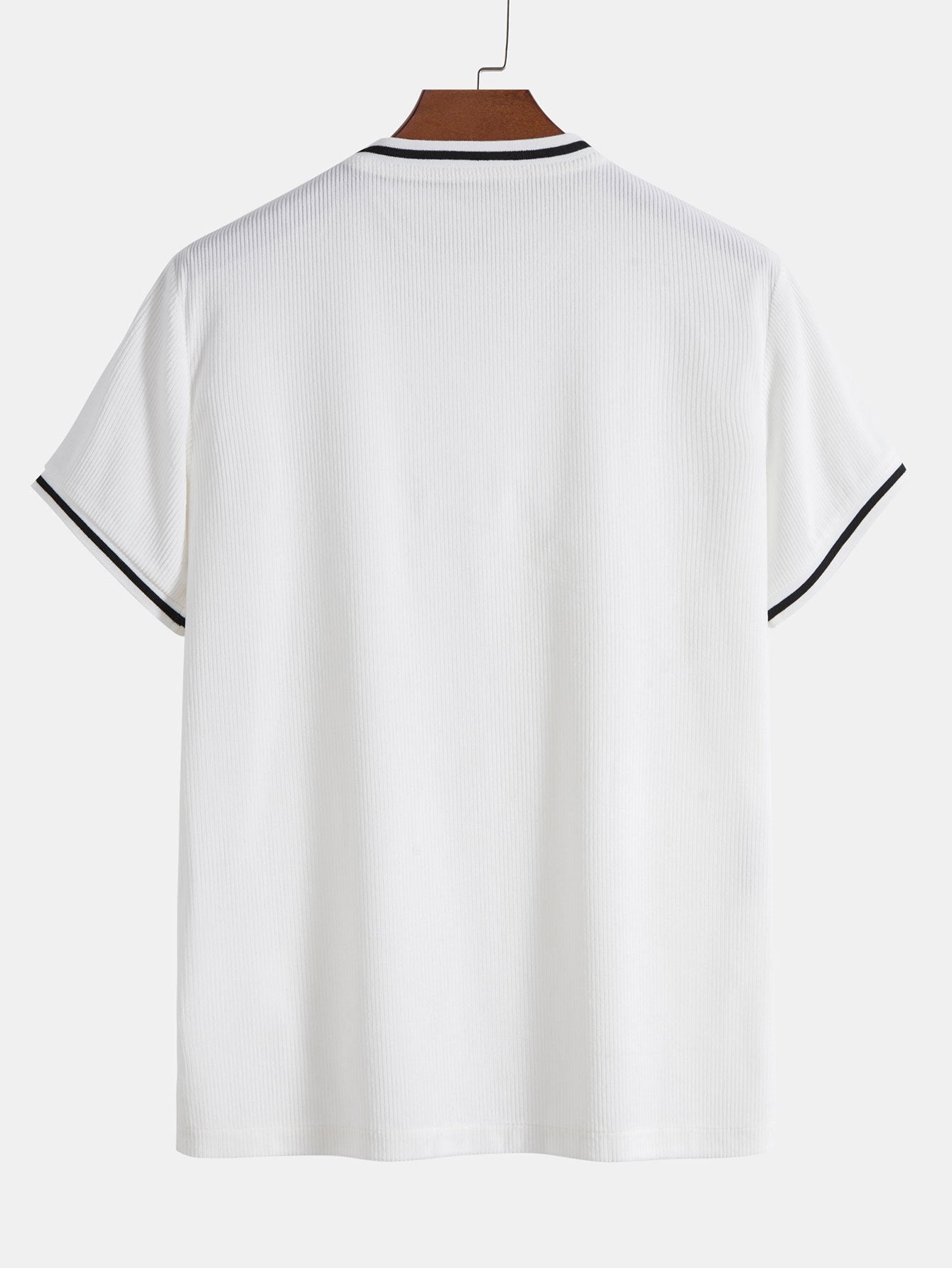 Short Sleeve Stretch Corduroy Ringer T-Shirt & Corduroy Shorts