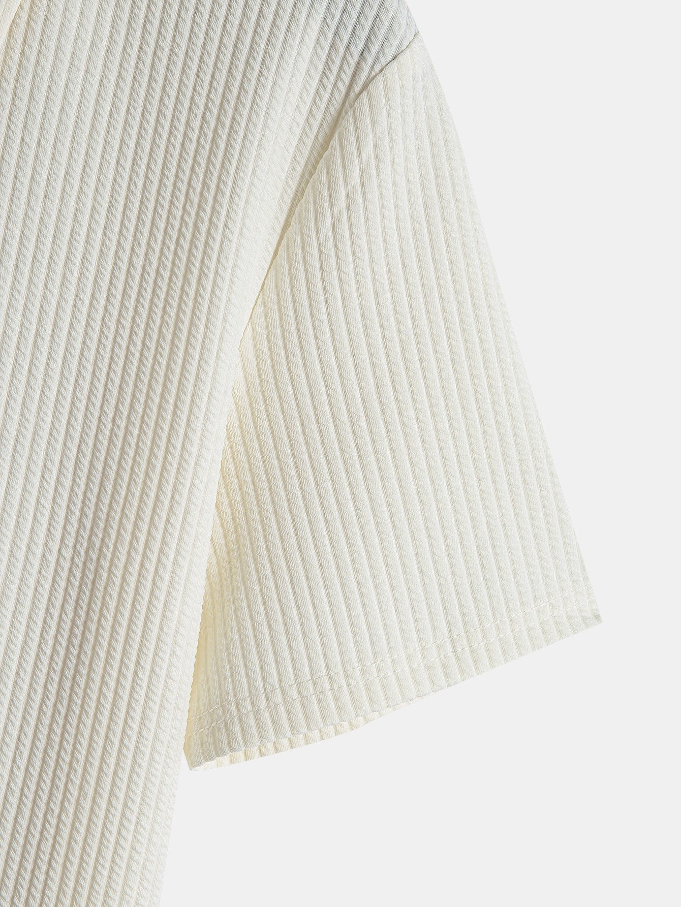 Muscle Fit Ribbed Half Zip Polo & Shorts